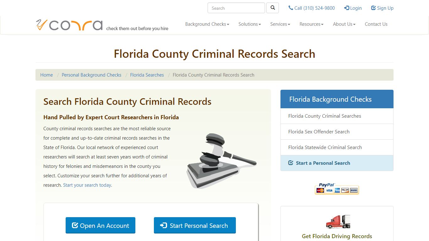 Florida County Criminal Records Searches | Background Checks